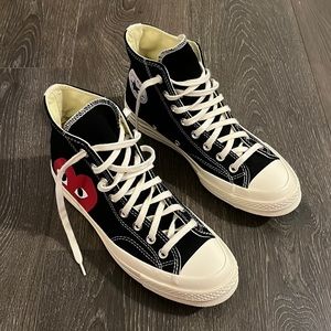 CONVERSE X COMME DES GARCONS PLAY ALL STAR CHUCK '70 HI - BLACK